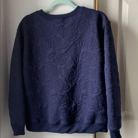 Urban Mood Navy Quilted Crew Sweatshirt - S - Picture 7 of 10